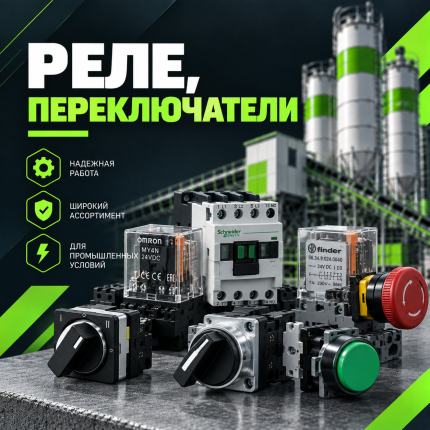 Реле, переключатели